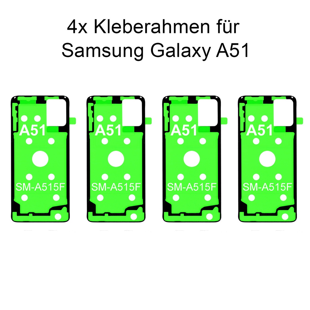 4x Samsung Galaxy A51 SM-515F Rahmen Kleber Klebepad Adhesive Wasser Dichtung Kleberahmen Rahmenkleber