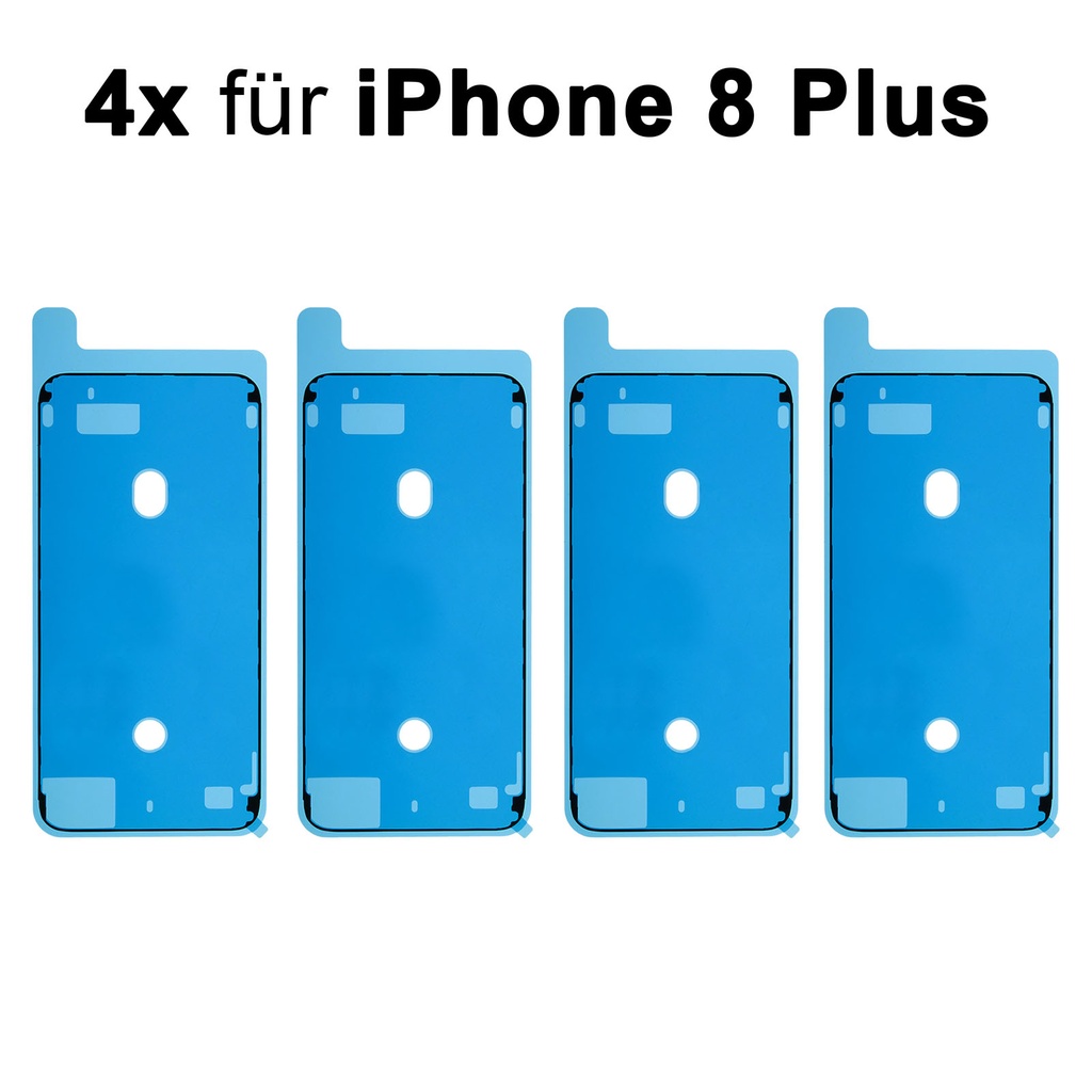 4x iPhone 8 Plus Rahmen Display Kleber Klebepad Adhesive Glue Schwarz Wasser Dichtung Kleberahmen