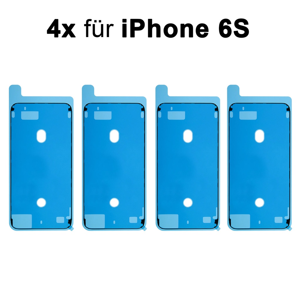4x iPhone 6S Rahmen Display Kleber Klebepad Adhesive LCD Schwarz Wasser Dichtung Kleberahmen