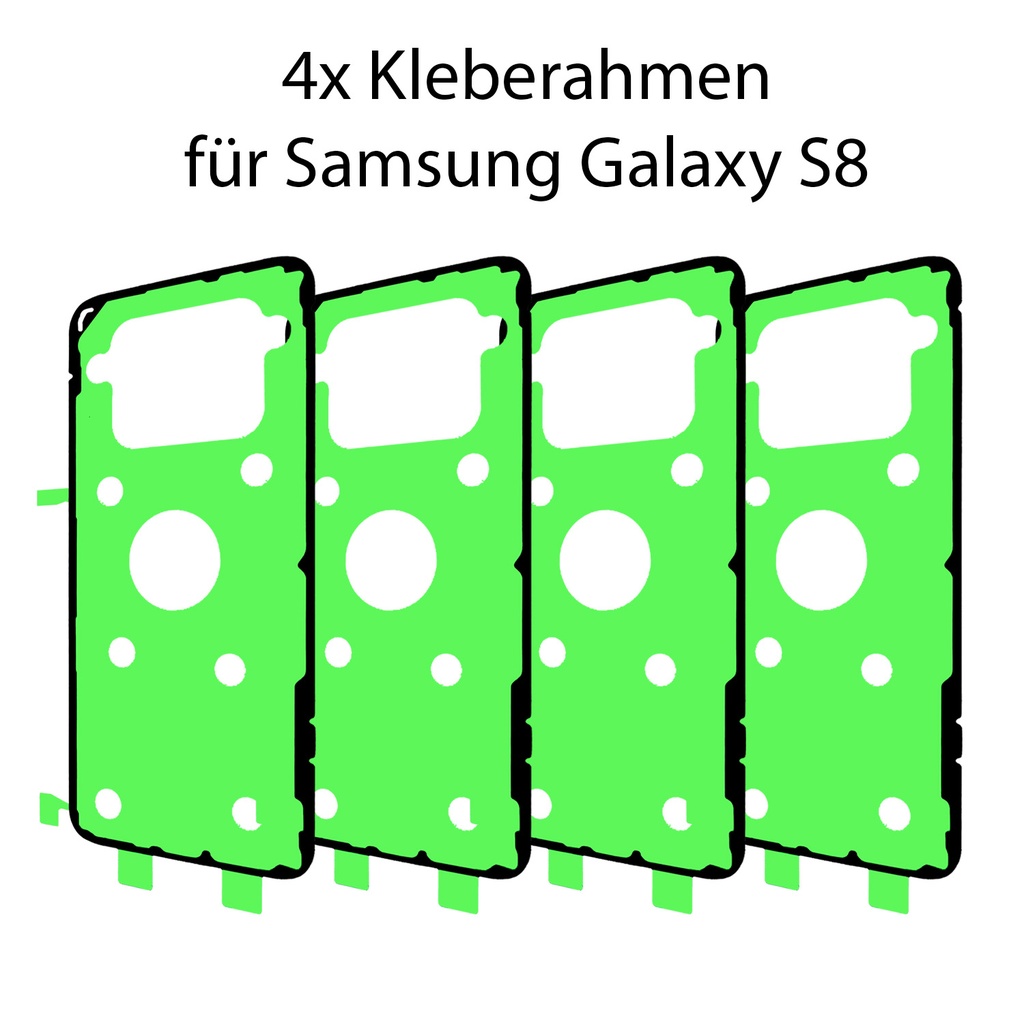 4x Samsung Galaxy S8 Rahmen Display Kleber Klebepad Adhesive Wasser Dichtung Kleberahmen Rahmenkleber