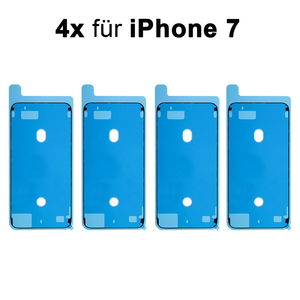 4x iPhone 7 Rahmen Display Kleber Klebepad Adhesive Glue Schwarz Wasser Dichtung Kleberahmen