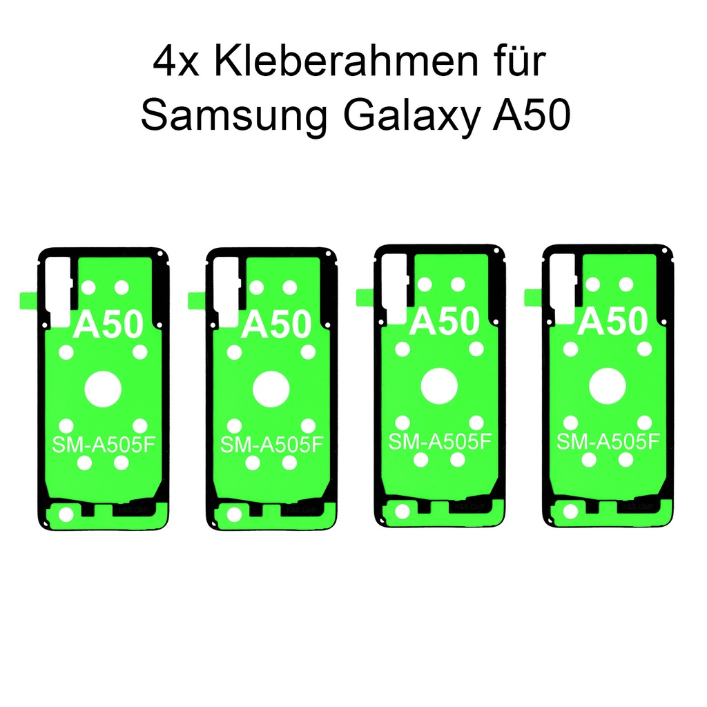 4x Samsung Galaxy A50 SM-505F Rahmen Kleber Klebepad Adhesive Wasser Dichtung Kleberahmen Rahmenkleber