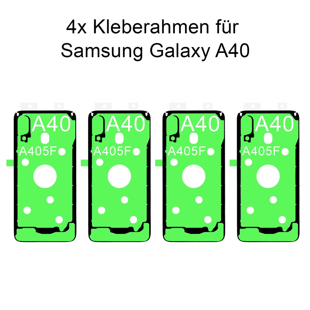 4x Samsung Galaxy A40 SM-A405F Rahmen Kleber Klebepad Adhesive Wasser Dichtung Kleberahmen Rahmenkleber
