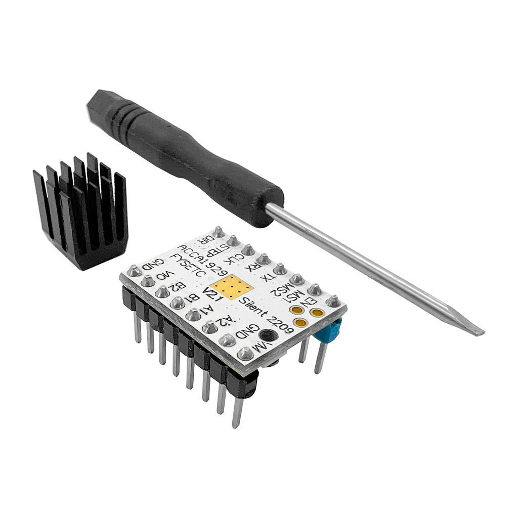 TMC2209 V2.1 FYSETC Slient Schrittmotor Treiber Modul + Kühlkörper für 3D Drucker