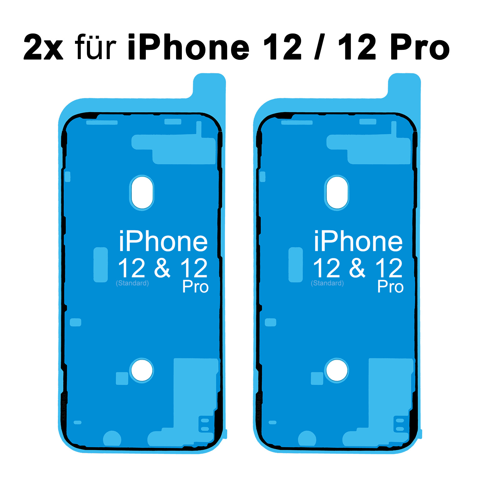 iPhone 12 / 12 Pro Rahmen Display LCD Kleber Klebepad Adhesive Wasser Dichtung Kleberahmen Rahmenkleber Schwarz