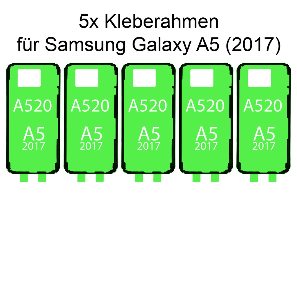 [DNG-0-2064] 5x Samsung Galaxy A5 (2017) A520 Rahmen Klebepad Adhesive Kleberahmen Rahmenkleber