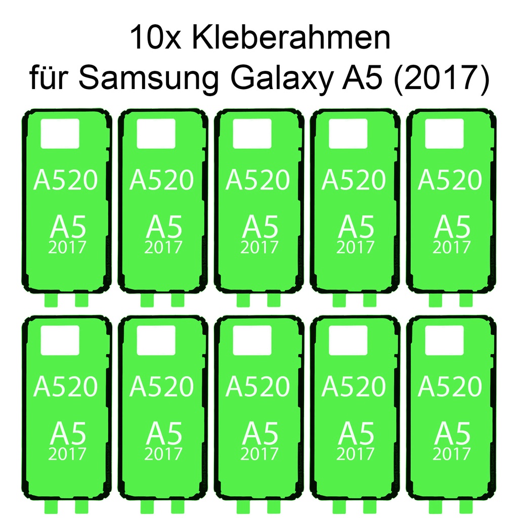 [DNG-0-2068] 10x Samsung Galaxy A5 (2017) A520 Rahmen Klebepad Adhesive Kleberahmen Rahmenkleber