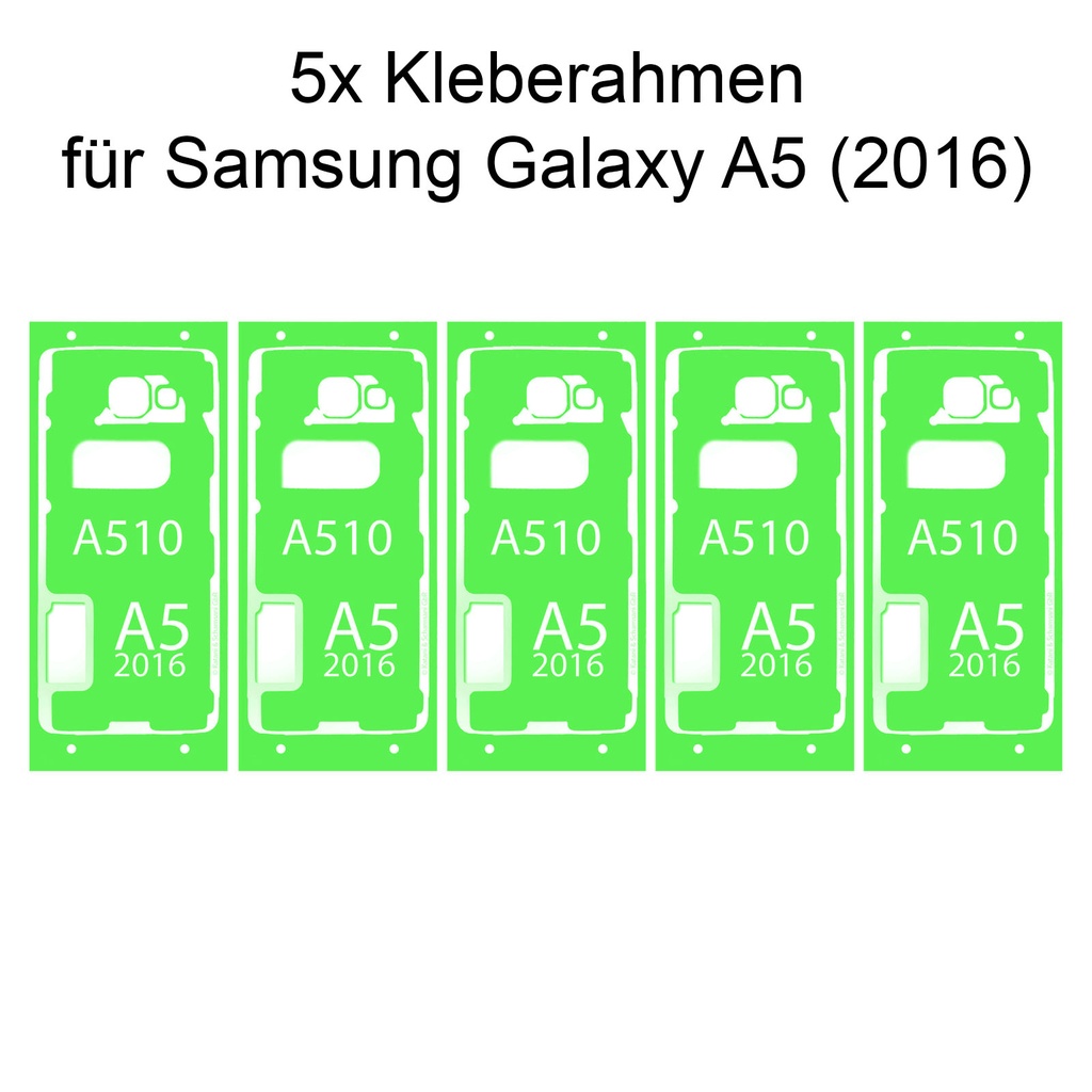 [DNG-0-2071] 5x Samsung Galaxy A5 (2016) A510 Rahmen Klebepad Adhesive Kleberahmen Rahmenkleber