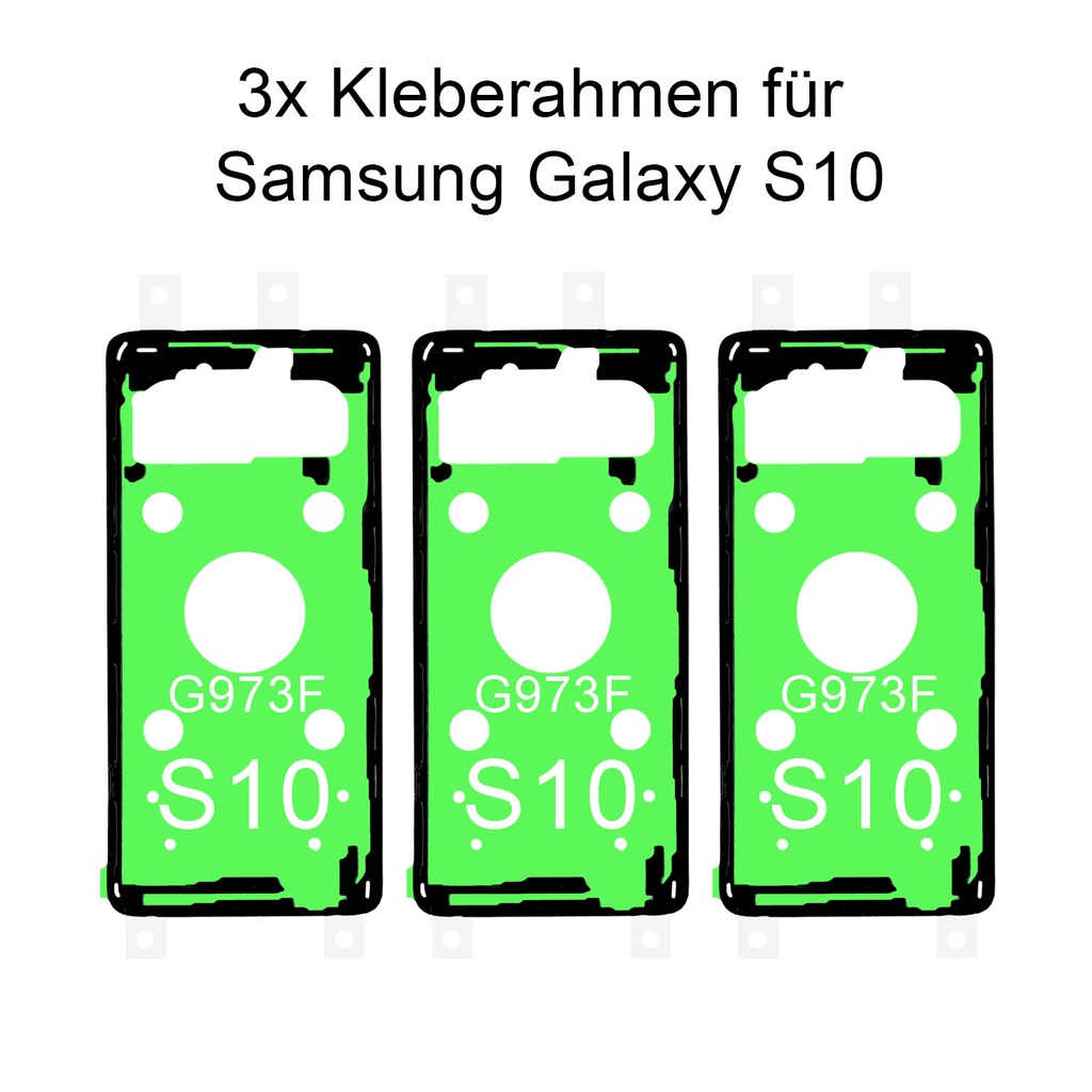 [DNG-0-2645] 3x Samsung Galaxy S10 G973F Kleberahmen Kleber Klebepad Adhesive Wasser Dichtung Rahmenkleber
