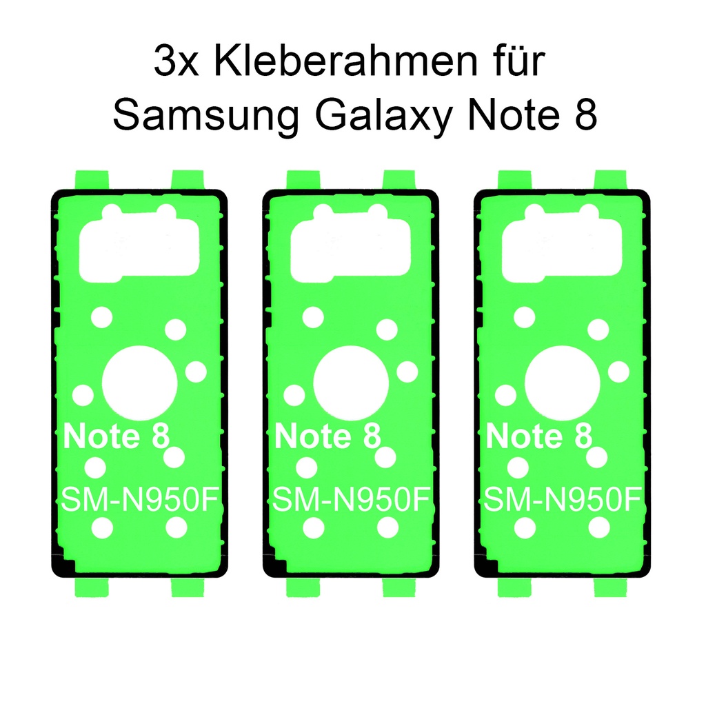 [DNG-0-2225] 3x Samsung Galaxy Note 8 SM-N950F Rahmen Kleber Klebepad Adhesive Wasser Dichtung Kleberahmen Rahmenkleber