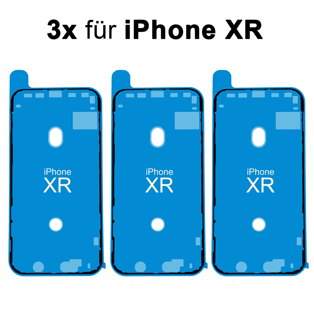 [DNG-0-1927] 3x iPhone XR Rahmen Display LCD Kleber Klebepad Adhesive Wasser Dichtung Kleberahmen Rahmenkleber Schwarz