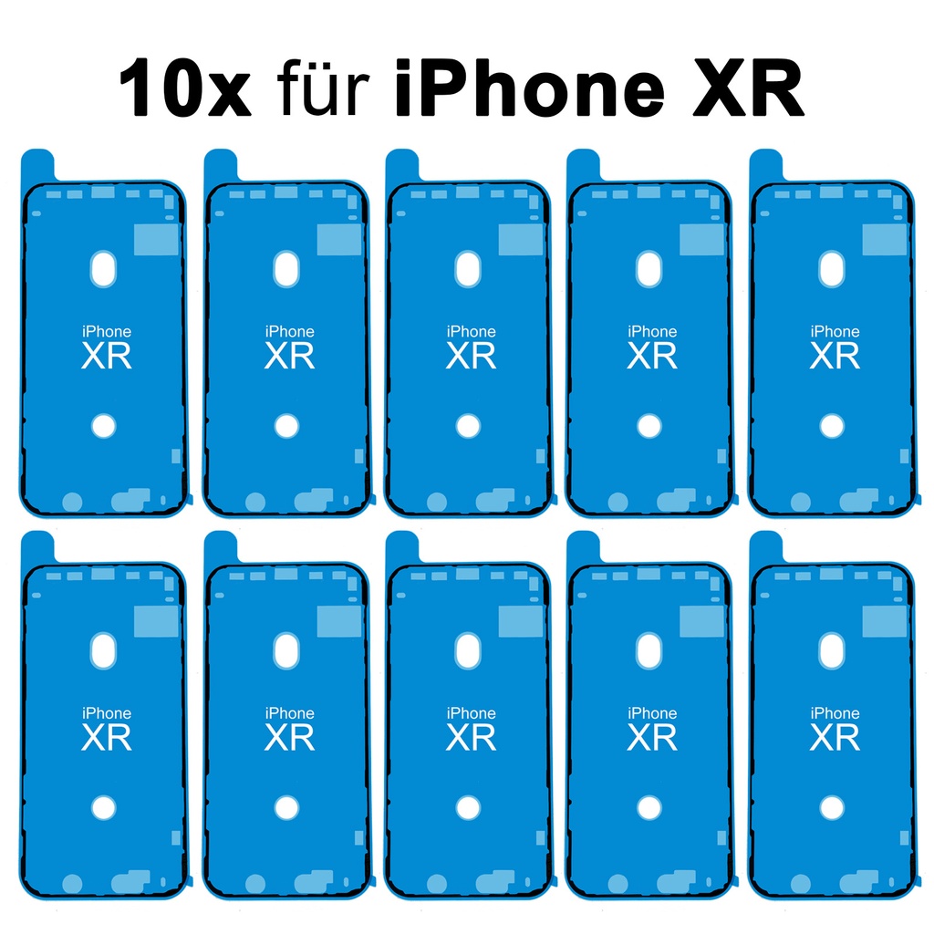 [DNG-0-1914] 10x iPhone XR Rahmen Display LCD Kleber Klebepad Adhesive Wasser Dichtung Kleberahmen Rahmenkleber Schwarz