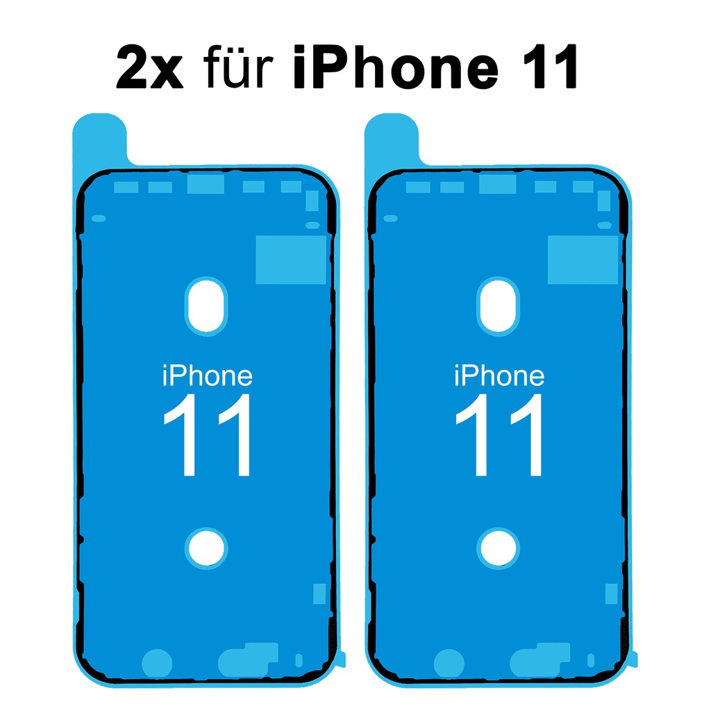 [DNG-0-2420] 2x iPhone 11 Rahmen Display LCD Kleber Klebepad Adhesive Wasser Dichtung Kleberahmen Rahmenkleber Schwarz