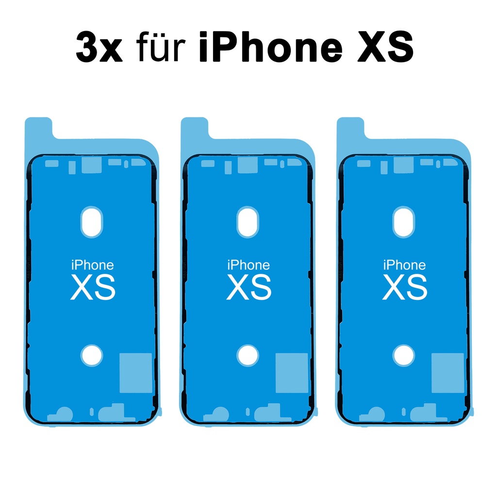 [DNG-0-1922] 3x iPhone XS Rahmen Display LCD Kleber Klebepad Adhesive Wasser Dichtung Kleberahmen Rahmenkleber Schwarz