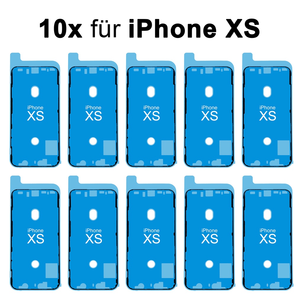 [DNG-0-1915] 10x iPhone XS Rahmen Display LCD Kleber Klebepad Adhesive Wasser Dichtung Kleberahmen Rahmenkleber Schwarz
