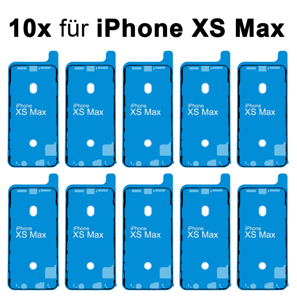 [DNG-0-1941] 10x iPhone XS Max Rahmen Display LCD Kleber Klebepad Adhesive Wasser Dichtung Kleberahmen Rahmenkleber Schwarz