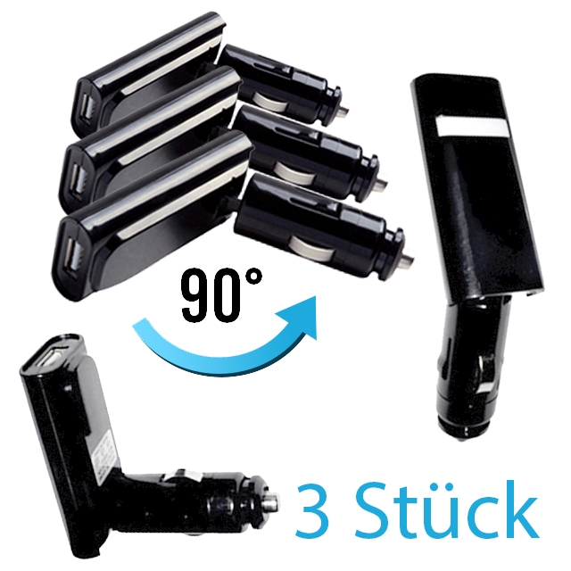 [DNG-0-2031] 3x USB KFZ Ladegerät Auto Ladeadapter PKW Zigarettenanzünder 12-24V