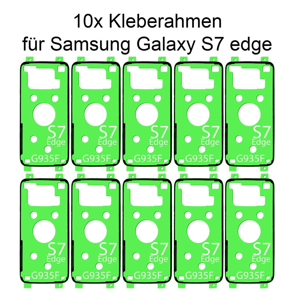 [DNG-0-2061] 10x Samsung Galaxy S7 edge SM-G935 Rahmen Kleber Klebepad Adhesive Wasser Dichtung Kleberahmen Rahmenkleber