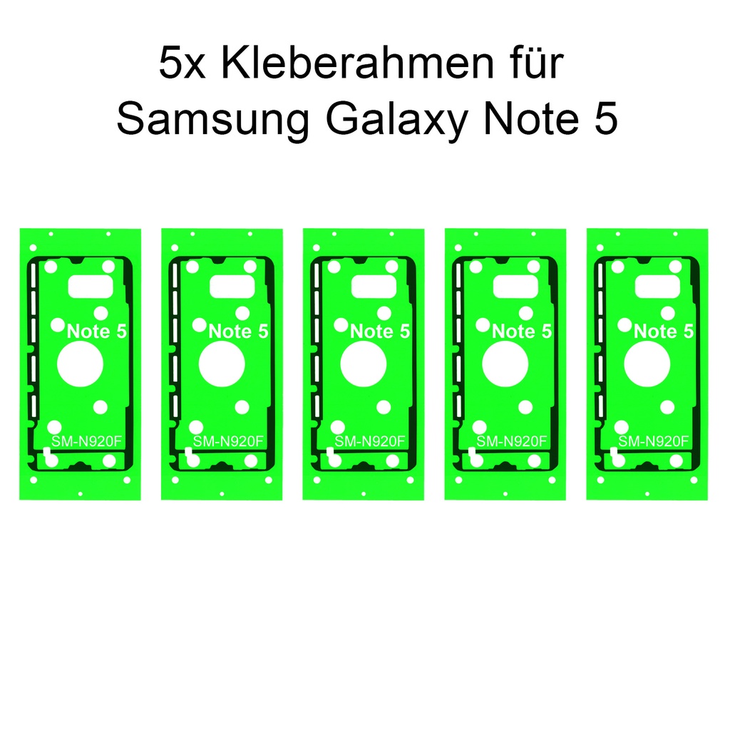 [DNG-0-2132] 5x Samsung Galaxy Note 5 SM-N920F Rahmen Kleber Klebepad Adhesive Wasser Dichtung Kleberahmen Rahmenkleber