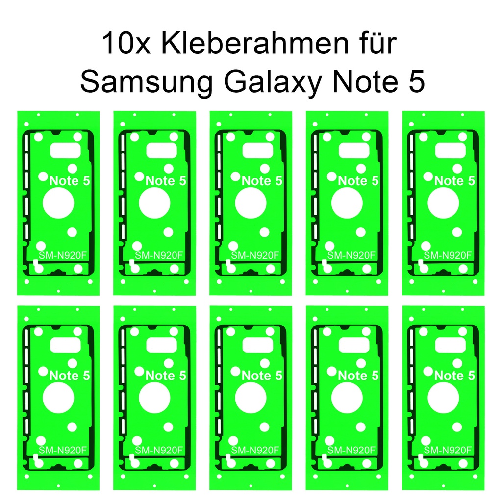 [DNG-0-2119] 10x Samsung Galaxy Note 5 SM-N920F Rahmen Kleber Klebepad Adhesive Wasser Dichtung Kleberahmen Rahmenkleber