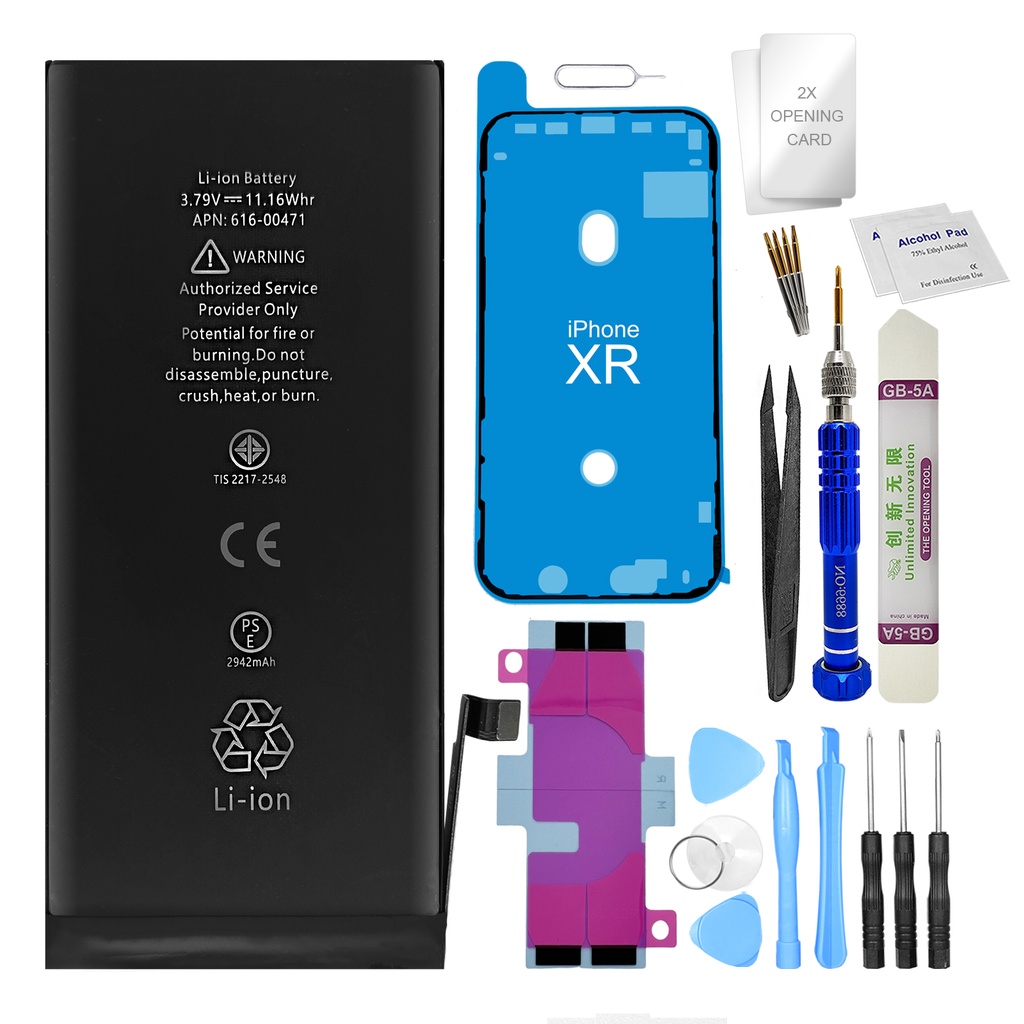 [DNG-0-1975] Ersatzakku für Apple iPhone XR Akku Li-Ion - Ersetzt APN 616-00471 + Werkzeugset