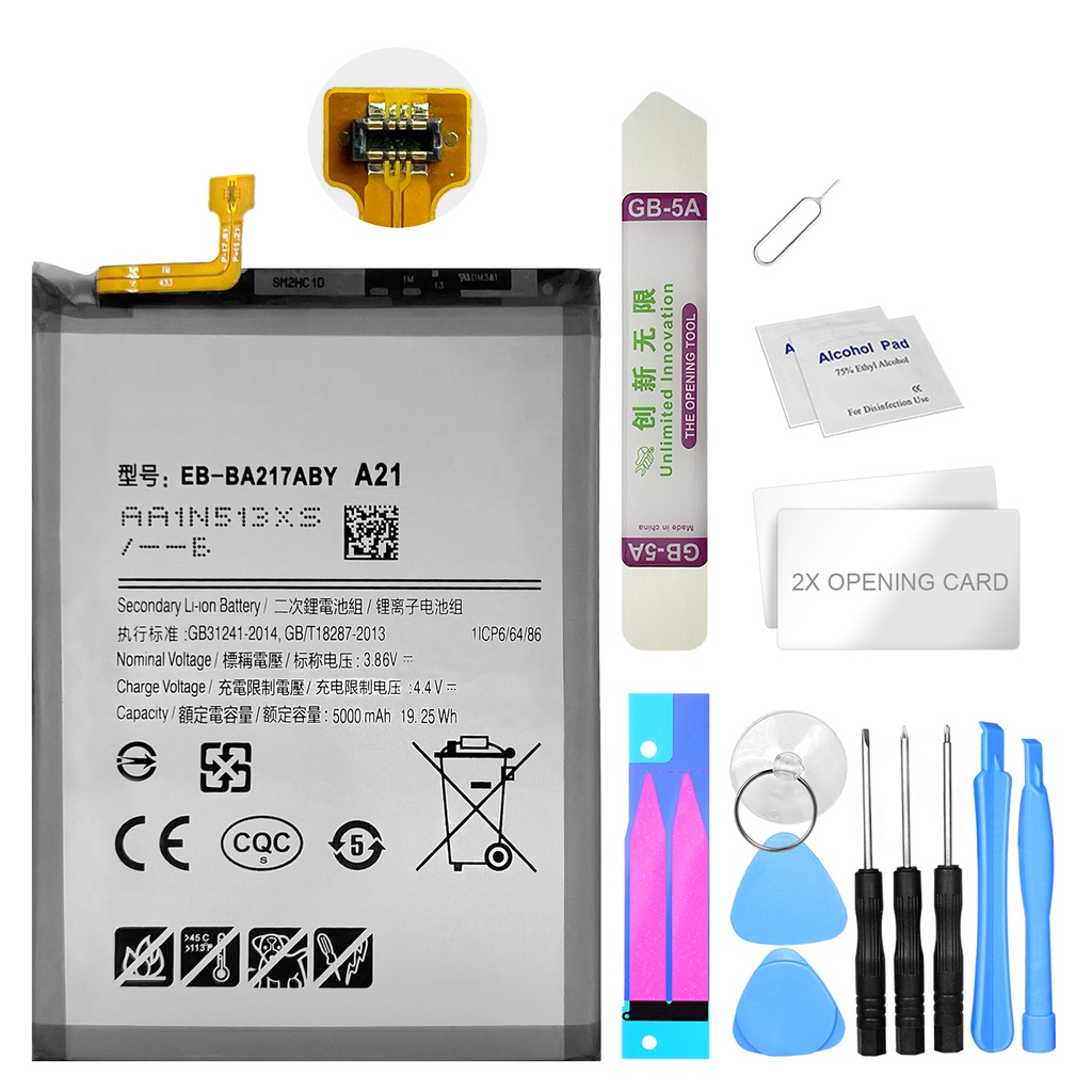 [DNG-0-2018] Ersatzakku / Batterie EB-BA217ABY für Samsung Galaxy A21s | A217F / A12 A125F - Werkzeugset
