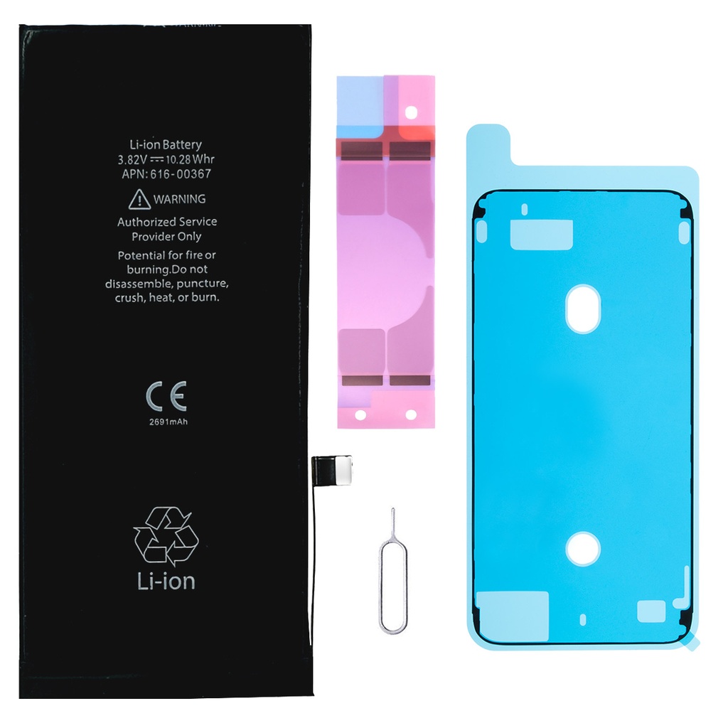 [DNG-0-2086] Ersatzakku Apple iPhone 8 Plus / 8+ Akku Li-Ion - Ersetzt APN 616-00361 + Klebestreifen + Kleberahmen