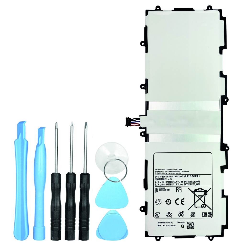 [DNG-0-2226] Ersatzakku für Samsung Galaxy Tab 10.1 GT-P5100 Akku - SP3676B1A (1S2P) + Werkzeugset
