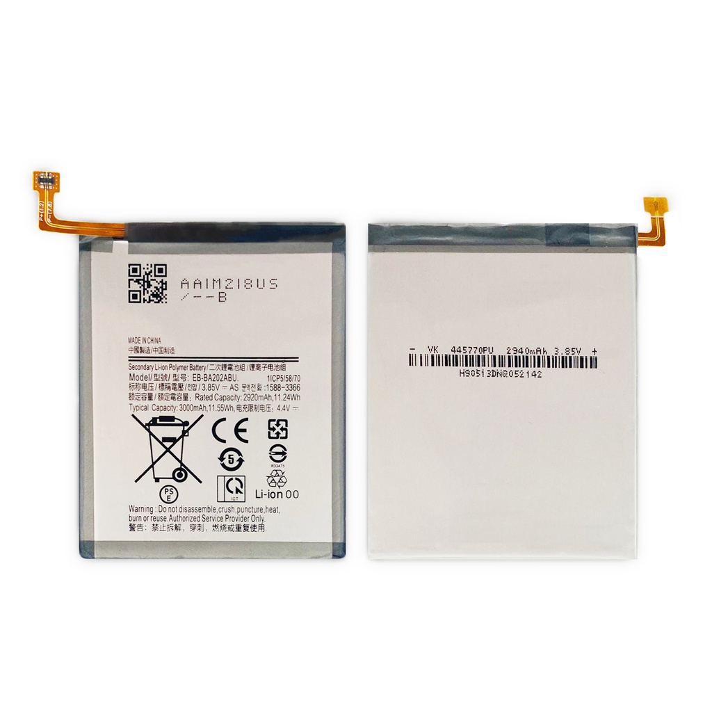 [DNG-0-2873] Akku ersetzt Samsung EB-BA202ABU kompatibel zu Galaxy A20e SM-A202F, Dual Sim