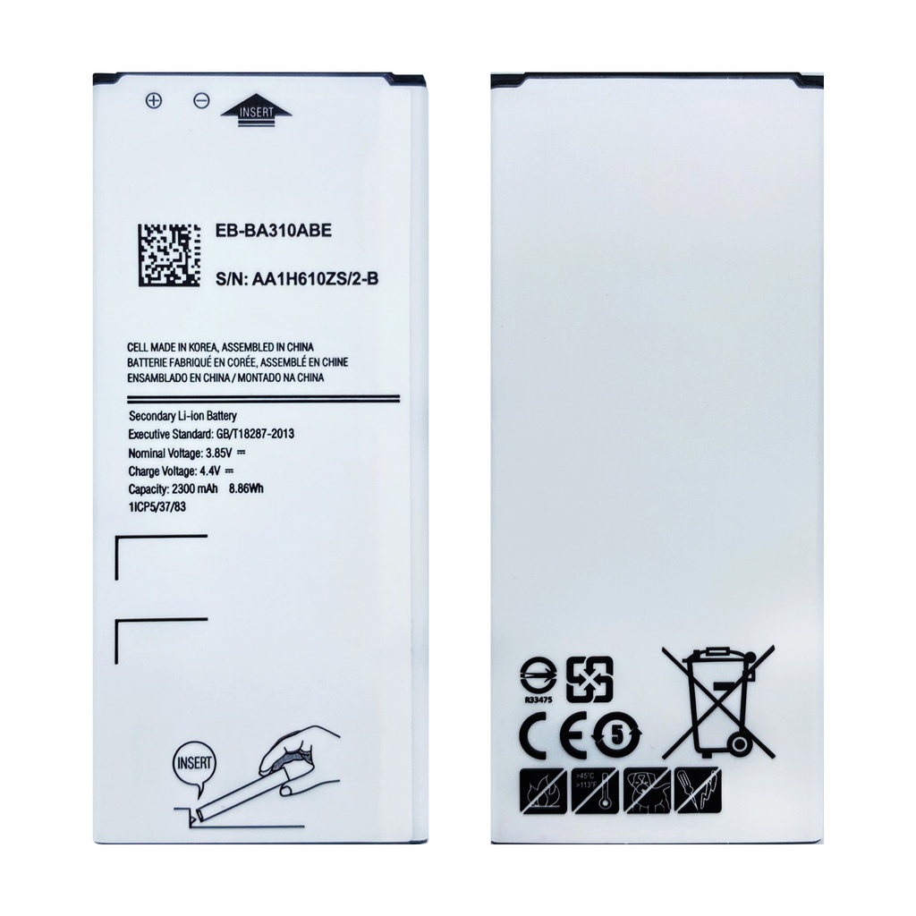 [DNG-0-2879] Akku für Samsung Galaxy A3 2016 SM-A310F EB-BA310ABE 2300mAh Li-Ion Ersatzakku