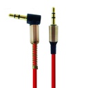 AUX Audio Kabel 1m 3,5mm 90 Grad Winkel Rot Klinkenstecker für Stereo MP3 iPhone iPod Auto
